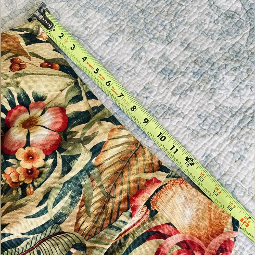 Ultra Dress Collection Tropical Floral Midi Dress in Green, Pink, Gold - Picture 12 of 16